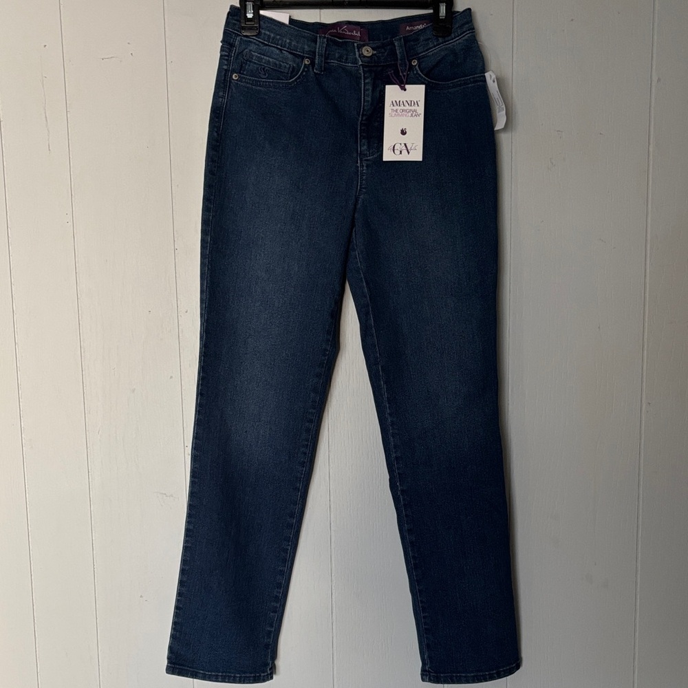 Classic Dark Blue Straight Leg Jeans